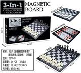 OBL10103725 - 3合1（折叠国际象棋/国际跳棋/双陆棋）（带磁）