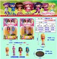 OBL10106183 - 3寸草莓公主公仔( 4款）2只公仔+2个65MM底座卡装（2款混）   PVC环保料