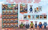 OBL10106678 - 3寸疯狂动物城公仔单只+3张卡片 锡袋装6款  16只大板 卡片和6款公仔随机