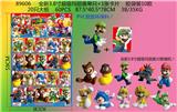 OBL10106760 - 全新3.8寸超级玛丽奥单只+1张卡片 胶袋装10款 20只大板 卡片和10款公仔随机 （PVC软胶环保料）