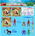 OBL10106788 - 3-4寸班班花园公仔（6款）2只公仔+1只3.8寸马仔卡装（3款混）（PCV环保料）
