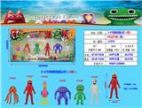 OBL10106789 - 3-4寸班班花园公仔（6款）6只公仔卡装（PCV环保料）