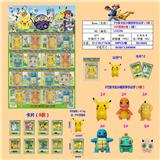 OBL10107232 - 3寸皮卡丘小精灵手办公仔（6款）单只公仔+2张卡片16袋胶袋大板(1款)PVC环保料