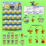 OBL10107242 - 3寸宝可梦小精灵手办公仔（6款）单只公仔+2张卡片16袋锡袋大板(1款)PVC环保料