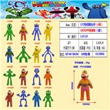 OBL10107255 - 3.5寸彩虹朋友公仔（16款）单只公仔袋装16款一大包动漫装PVC环保料