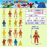 OBL10107271 - 3.5寸彩虹朋友公仔（16款）单只公仔袋装16款一大包动漫装  PVC环保料