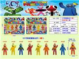 OBL10107273 - 3.5寸彩虹朋友公仔（8款）4只公仔卡装(2款混)  PVC环保料