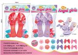 OBL10107723 - 灯光芭比鞋桃红/紫色2色饰品套装