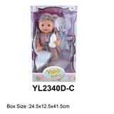 OBL10108516 - 40CM活动眼娃娃带喝水小便功能配抱毯