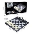 OBL10112440 - 3合1国际象棋/国际跳棋/双陆棋磁性折叠棋盘