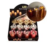 OBL10112469 - 中号电镀摇摆LED蜡烛