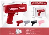 OBL10114526 - 新款红色Super GUN 喷钱枪带张纸币