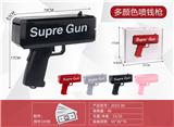 OBL10114536 - 新款黑色Super GUN 喷钱枪带张纸币