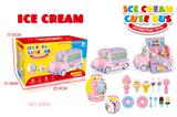 OBL10115001 - 卡通过家家冰淇淋雪糕餐具收纳车玩具