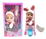 OBL10116641 - 14寸搪胶哭泣娃娃会喝水真流眼泪带四声音乐DAD .Mother.Angry.Cry兔子款带大号手推车带单奶瓶奶嘴水盆尿不湿