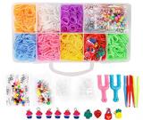 OBL10124692 - A款10格实色彩虹皮筋