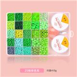 OBL10124700 - 25格绿色系串珠