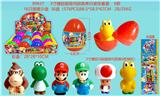 OBL10126303 - 3寸搪胶超级玛丽奥单只装惊喜蛋 6款 16只装展示盒 收缩膜，6款公仔随机