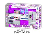 OBL10129234 - 冰箱+洗菜盆+微波炉+烤炉（灯光音乐配2粒7号电池）
