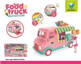 OBL10129255 - 冰淇淋快餐车配7寸芭比（灯光音乐,3AA无包)
