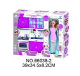 OBL10129277 - 洗菜盆+烤炉+配芭芘(灯光音乐配2粒7号电池)