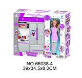 OBL10129279 - 冰箱+微波炉+配芭芘(灯光音乐配3粒AG13电子)