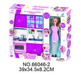 OBL10129298 - 洗菜盆+烤炉+配芭芘(灯光音乐配2粒7号电池)