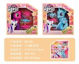 OBL10130001 - 搪胶马搪胶精灵马小马宝莉搪胶玩具桌面摆件女孩装饰品玩偶公仔开窗彩盒