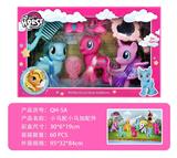 OBL10130007 - 搪胶马搪胶精灵马小马宝莉搪胶玩具桌面摆件女孩装饰品玩偶公仔开窗彩盒