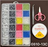 OBL10131678 - 俄文24格串珠盒（细珠+字母珠+软陶片+线盒+剪刀+夹子）