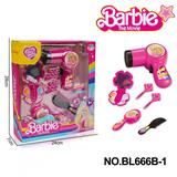 OBL10132075 - Barbie 新款芭比系列女孩电动吹风筒美发饰品玩具套装2*AAA,不包电