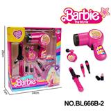 OBL10132076 - Barbie 新款芭比系列女孩电动吹风筒美发饰品玩具套装2*AAA,不包电