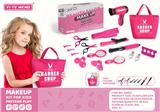 OBL10132990 - 饰品美发理发女孩女生公主芭比过家家梳妆打扮演游戏吹风机卷发棒化妆镜子跨境电商彩盒套装(含布袋子)