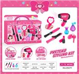 OBL10133010 - 饰品装扮沙龙美发女孩女生美少女公主芭比过家家梳妆打扮演游戏电动吹风机化妆镜子剪刀卷发棒梳子