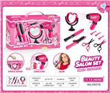 OBL10133011 - 饰品装扮沙龙美发女孩女生美少女公主芭比过家家梳妆打扮演游戏电动吹风机化妆镜子剪刀卷发棒梳子