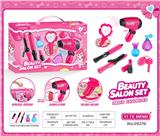 OBL10133013 - 饰品装扮沙龙美发女孩女生美少女公主芭比过家家梳妆打扮演游戏电动吹风机化妆镜子剪刀卷发棒梳子