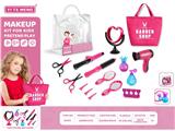 OBL10133027 - 饰品美发女孩女生公主芭比过家家玩具扮演游戏吹风机卷发棒化妆镜子环保pvc袋翻盖pvc手提袋包装展示套装(含布袋子）