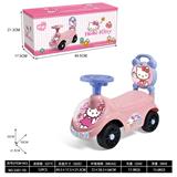 OBL10138766 - HELLO KITTY卡通童车(音乐方向盘)）