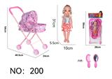 OBL10141412 - 铁制手推车配公仔+饰品
