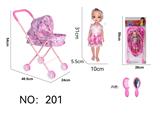 OBL10141414 - 铁制手推车配公仔+饰品