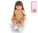 OBL10141946 - 55cm重生娃娃软胶高仿真婴儿娃娃(假发套)带奶瓶,磁性奶嘴,尿布,出生卡
