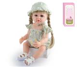 OBL10141947 - 55cm重生娃娃软胶高仿真婴儿娃娃(假发套)带奶瓶,磁性奶嘴,尿布,出生卡