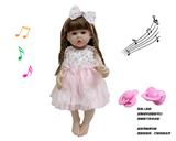 OBL10143723 - 60厘米软胶带眼睫毛5D真眼珠防真重生娃娃带触摸感应功能哭。笑。打喷嚏。咳嗽。带奶嘴