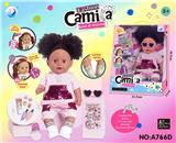 OBL10144727 - 16寸全搪胶，会喝水、尿尿娃娃时尚女孩活动眼+奶瓶、奶油胶发夹DIY、宝石贴纸