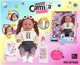 OBL10144728 - 16寸全搪胶，会喝水、尿尿娃娃时尚女孩活动眼+奶瓶、奶油胶发夹DIY、宝石贴纸