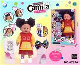 OBL10144729 - 16寸全搪胶，会喝水、尿尿娃娃时尚女孩活动眼+奶瓶、发夹、宝石贴纸、梳子