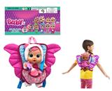 OBL10145085 - 大蝴蝶背包14寸搪胶毛绒女孩版哭泣娃娃带四声音乐cry Babies-Tutti Fritti带流眼泪功能，带吸水奶瓶，带奶嘴