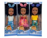 OBL10146096 - 14寸全身搪胶黑妹娃娃3D玻璃眼珠带音乐（3款混）