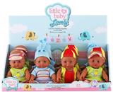 OBL10146109 - 7寸全身搪胶非洲黑人男娃带帽子3款服装3款表情展示盒包装1展示盒/12PCS