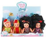 OBL10146112 - 7寸全身搪胶表情男娃女娃带发带3款服装3款表情展示盒包装1展示盒/12PCS